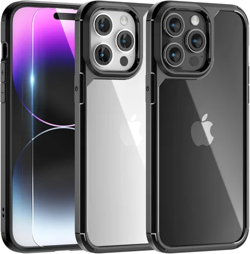 TAURI Funda 5 en 1 para iPhone 14 Pro Max, [protección contra caídas de grado militar] Funda delgada a prueba de golpes con cordón para teléfono de