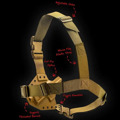 Vista 3 de Cartuchera de pecho Kenai para Glock - MAS Gris/Coyote