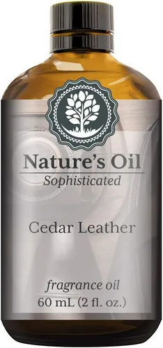 Aceite de fragancia de cuero de cedro (60 ml) para colonia, aceite de barba, difusores, fabricación de jabón, velas, loción, aromas para el hogar,