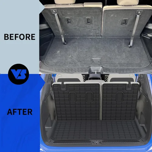 Vista 5 de Rongtaod Alfombrillas de piso compatibles con Honda Pilot 2016-2022 de 7 asientos, alfombrilla de maletero, alfombrilla de carga, forro de carga
