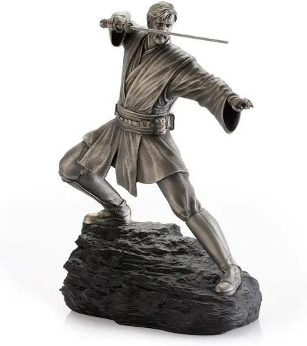 Vista 8 de Royal Selangor Estatua de OBI-Wan de edición limitada de peltre, estatua de Star Wars con licencia