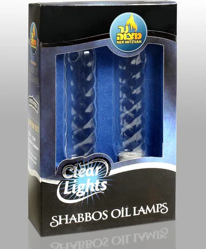 Vista 9 de Ner Mitzvah Portavelas de parafina de vidrio Shabbat con forma de vela retorcida, se adapta a todos los candelabros estándar, uso con todo el aceite