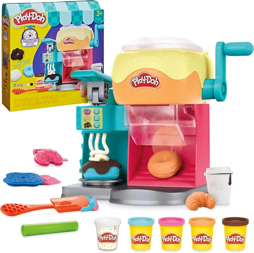 Play-Doh Donut Drop Shop Playset, juguete de comida para jugar, artes y manualidades para niños, regalo de Pascua para niños a partir de 3 años