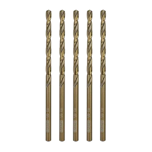 Vista 9 de Brocas de cobalto de 1/2 pulgada, 5 brocas resistentes para acero, metal duro, hierro fundido (1/2 x 6 pulgadas)