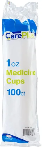 Vista 9 de Vasos medicinales desechables (100 unidades – 1 onza) – Vasos medidores y dosificadores de plástico resistentes con medición en relieve fácil