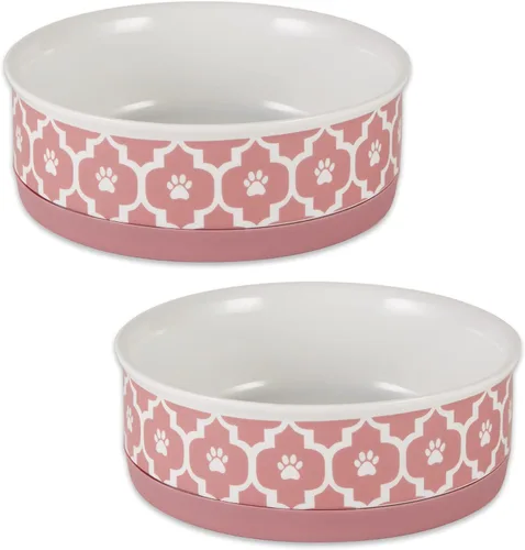 Vista 20 de Recipiente y contenedor para mascotas Bone Dry Lattice Collection, plato único, pequeño, 4.25x2 pulgadas, aguamarina