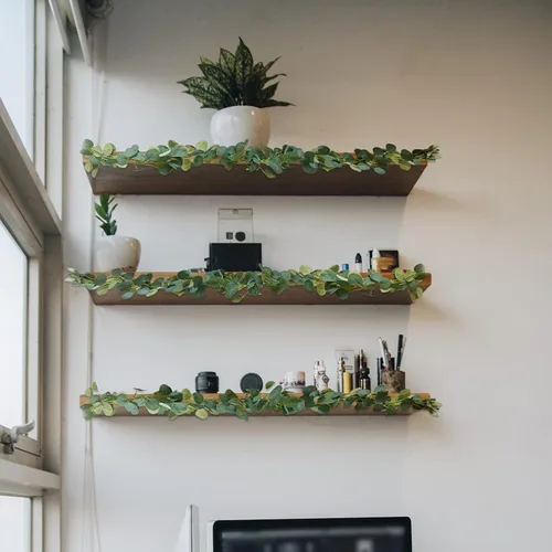 Vista 5 de RelatoHolife Paquete de 2 guirnaldas artificiales de eucalipto de 12 pies, guirnalda de boda con dólar plateado de seda y eucalipto, enredaderas