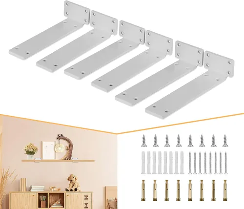 Vista 16 de CLT - Soporte de estante (negro), de 8¼ pulgadas de grosor - Carga máxima: 220 lb. Soporte rústico industrial moderno estilo granja de servicio