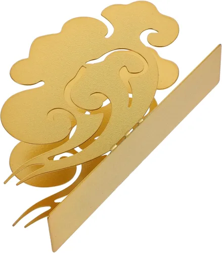 Milisten Gold Metal Napkin Holder for Dining Table, Rustic Iron Paper Tissue Holder Stand, Decorative Kitchen Napkin Dispenser for Home and Party Use