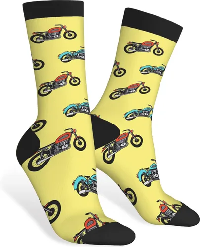 AOYEGO Baseball Funny Socks Wooden Bat and Ball Novelty Casual Crew Socks Contrast Color Design for Women Men Gift
