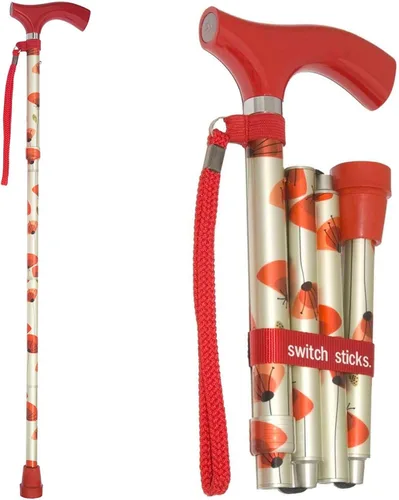 Vista 10 de Switch Sticks Bastón de caminar para hombres o mujeres, plegable y ajustable de 32 a 37 pulgadas, apto para FSA y HSA