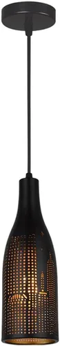 Lámpara colgante marroquí vintage negra retro lámpara industrial antigua loft creativo hierro metal lámpara mosaico decoración techo luces colgantes
