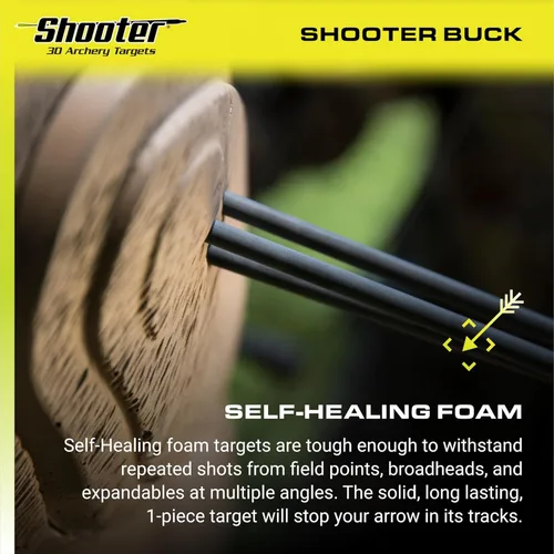 Vista 4 de Big Shooter Buck - Objetivo de tiro con arco 3D con núcleo de inserción reemplazable