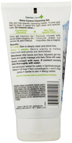 Vista 2 de Garnier Gel limpiador para el cuidado de la piel y el cabello, control de brillo y limpieza para pieles grasas, 5 onzas líquidas