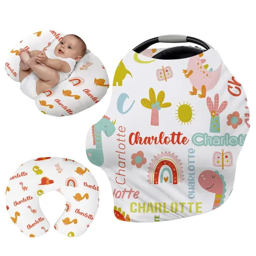 Vista 18 de Funda de asiento de automóvil personalizada para bebés, cubierta multiusos para asiento de automóvil con nombre, fundas de asiento de automóvil