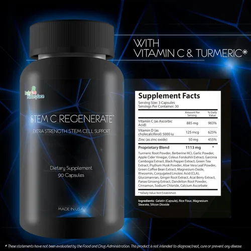 Vista 5 de Stem C Regenerate - Soporte natural de células madre - Ayuda a apoyar las células madre naturales potenciadas, ayuda a reducir la oxidación