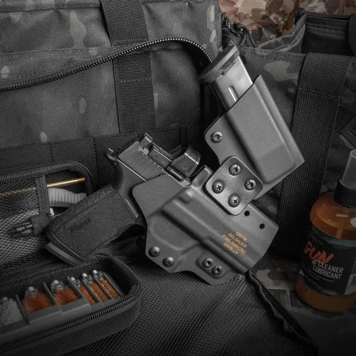 Vista 4 de GRITR IWB Appendix Carry Kydex Gun Holster Fits Sig Sauer P365-XMACRO Pistol Accessory for Men & Women w/Mag Holder, Optic Cut, Open Bottom