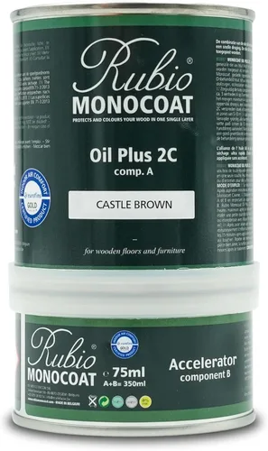 Vista 113 de Rubio Monocoat Tinte y Acabado para Madera 650 pies² - Blanco 5% Oil Plus 2C Secado Rápido, Aceite para Madera de Linaza Ecológico para Uso