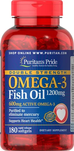 Vista 7 de Puritan's Pride Premium Triple Active Omega 3-6-9 Aceites de pescado, lino y borraja, suplemento dietético para apoyo de salud cardíaca