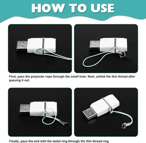 Vista 5 de Shappy 100 correas de anillo dividido para teléfono celular, cordón de teléfono celular, cordón manual para muñeca, decoración para teléfono, unidad