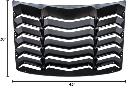 Vista 10 de CUMART Persianas para Ventana Trasera 2016-2023 Juego Trasero+Lateral Protector Solar de Parabrisas Estilo Lambo Negro Mate Compatible con Chevrolet