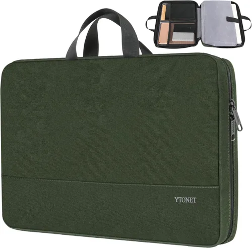 Vista 11 de Ytonet - Estuche para computadora portátil, funda para computadora portátil TSA de 15.6 pulgadas, resistente al agua, duradera, para computadora Gris