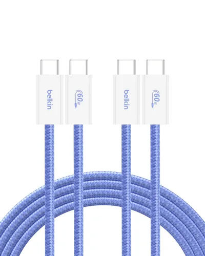 Vista 28 de Belkin Cable USB C a USB C, 3.3 pies, 60 W, cargador tipo C, cable de carga para iPhone, suave, trenzado, flexible para iPhone 16, Galaxy S25, Pixel