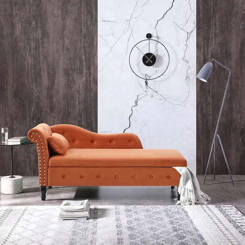 Vista 42 de HomSof Silla moderna de interior con tumbona sin brazos con patas de madera maciza