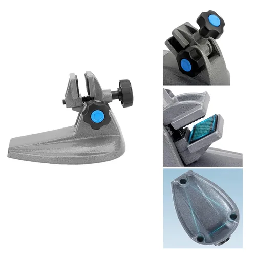 Vista 6 de Soporte de micrómetro, base de soporte de micrómetro de precisión, soporte de micrómetro de 0.000-3.937 in Soporte exterior del micrómetro