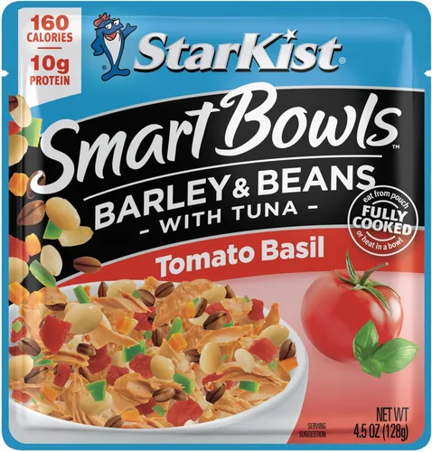 Vista 3 de Starkist Smart Bowls, Tomate Albahaca Cebada y Frijoles Atún, 4.5 oz (Paquete de 3)