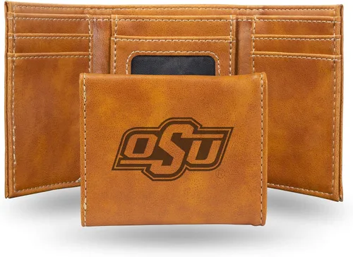 Vista 124 de NCAA Rico Industries - Billetera triple grabada con láser, con grabado láser, accesorio para hombre