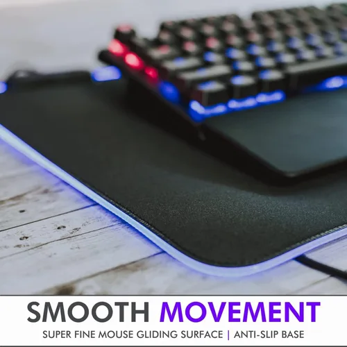 Vista 5 de Mouse Pads Gaming Laptops Mouse Pad Anime Carpet Mause Backlit Desk RGB Mat Mousepad Led Gamer Accessories Computer Cabinet Mats Pc 40X80X4CM
