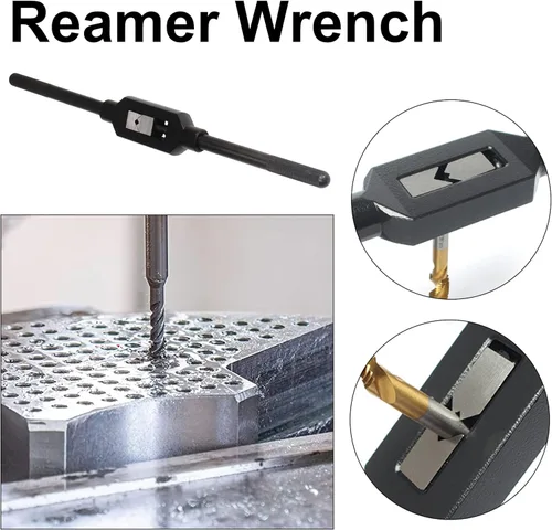 Vista 8 de CNBTR Llave escariadora de mango de metal ajustable con ajuste de 1/4"-3/4" de diámetro de varilla de 0.472 in para roscar y reparar tornillos