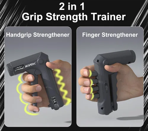Vista 3 de Grip Strength Trainer with Finger Exerciser, Adjustable Resistance, Forearm Strengthener Hand Gripper with Counting,Black