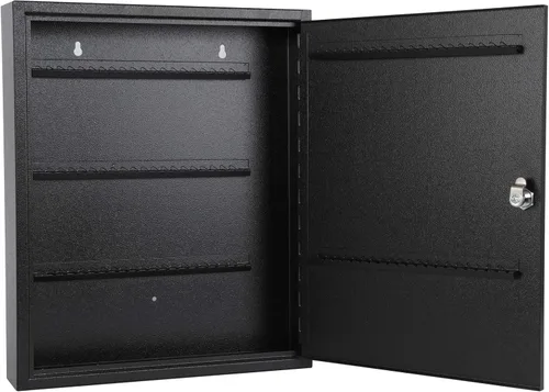 Vista 64 de KYODOLED Gabinete con cerradura para llaves, caja de almacenamiento de 40 llaves con código, soporte de pared para llaves con cerradura