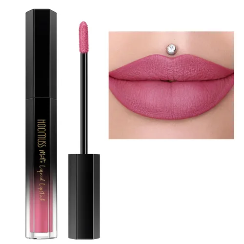 Vista 34 de Lápiz labial rojo de larga duración, pintalabios líquido mate para mujeres sin transferencia, a prueba de manchas, suave y fácil de aplicar