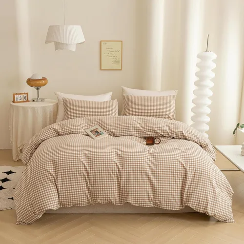 Vista 29 de ECOCOTT Juego de funda de edredón de 3 piezas, 100% algodón lavado, 1 funda de edredón con cremallera y 2 fundas de almohada, ultrasuave