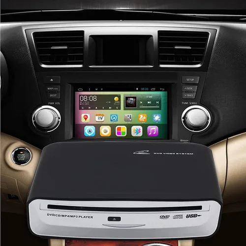 Vista 5 de Reproductor de CD portátil con conexión universal USB para coche, navegación Android, TV, portátiles, escritorio con puerto USB Plug and Play