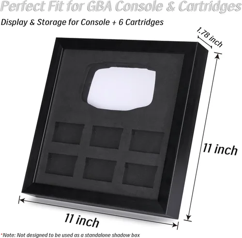 Vista 2 de Marco de Visualización Compatible con Consola de Juego Nintendo Game Boy Advance – Estuche de Almacenamiento y Visualización para Consola GBA y 6