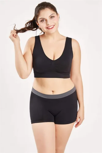 Vista 3 de AM Clothes - Corpiño deportivo acolchado sin costuras inalámbrico para yoga