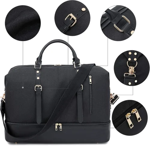 Vista 7 de Weekender Overnight - Bolsa de viaje de gran tamaño para hombres y mujeres