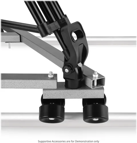 Vista 3 de PROAIM Pie de punta para cámara Swift Dolly para adaptarse a trípodes con dos picos. Montaje de trípode seguro y estable, con soporte de pies