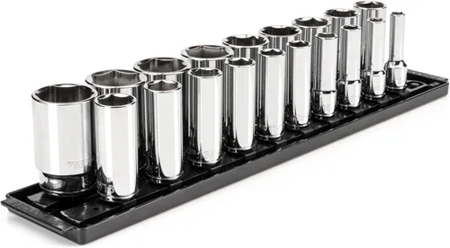 Vista 14 de TEKTON - Juego de dados de 1/2 pulgada con engrane de 6 puntos, 10 piezas (15/16-1-1/2”), SHD92109