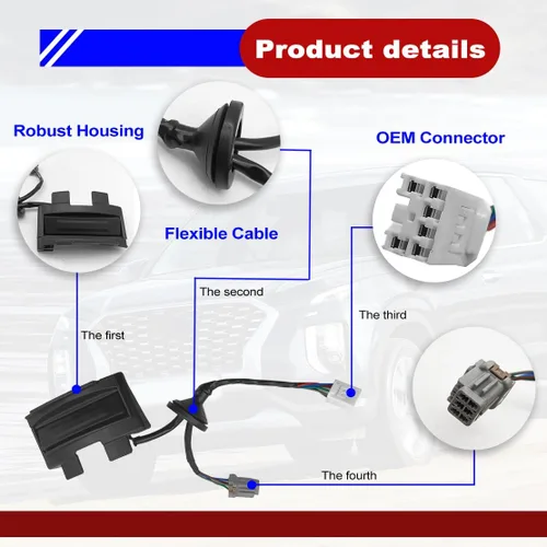 Vista 4 de Interruptor de liberación abierta para maletero trasero compatible con Nissan Pathfinder 2013-2020, interruptor de tapa de portón trasero con botón