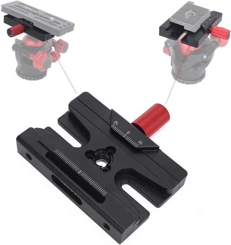 iShoot Convertidor de abrazadera adaptadora compatible con Manfrotto 200PL 410PL, Arca-Swiss Fit Placa de liberación rápida y cabezal de trípode, y