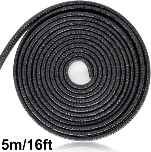 Vista 3 de AUTOXBERT Protectores de borde de puerta de automóvil de 16 pies (16.4 ft) de goma universal en forma de U, protección de borde de puerta