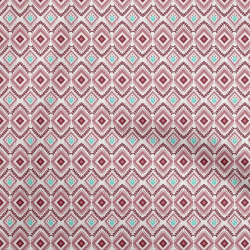 Vista 11 de oneOone Cotton Flex Beige Fabric Ikat Sewing Material Print Fabric by The Yard 40 Inch Wide