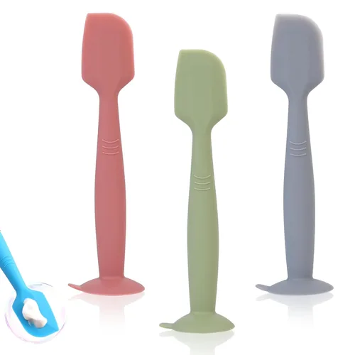 Vista 9 de babove Aplicador de espátula de crema para pañales para bebé, paquete de 3 (con 3 fundas de viaje), espátula de pasta de glúteos, silicona suave