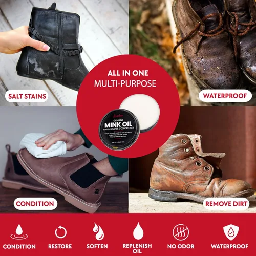 Vista 6 de Angelus Aceite de visón para botas de cuero, Claro