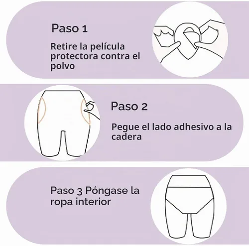 Vista 8 de Almohadillas de silicona adhesivas para caderas para mujer - Almohadillas reutilizables elevadoras de glúteos, almohadillas adhesivas para glúteos
